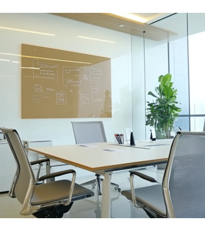 Smatab® ocher-umber glass work and office whiteboard