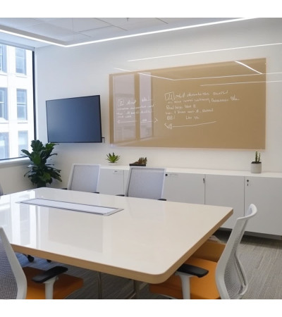 Smatab® ocher-umber glass work and office whiteboard