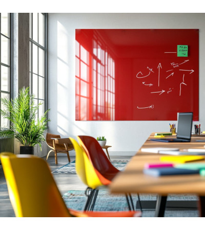 Smatab® Red Coral Szklana tablica do pracy i biura