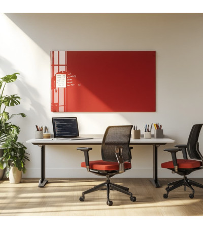 Smatab® Red Coral Szklana tablica do pracy i biura