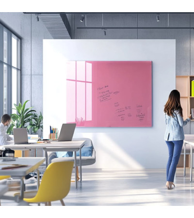 Smatab® pink pearl glass work and office whiteboard