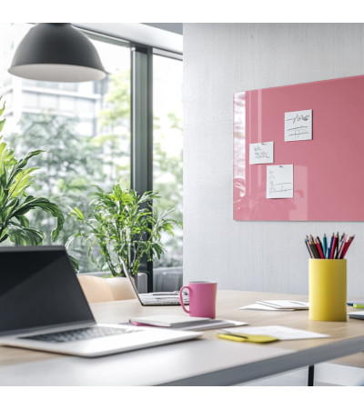 Smatab® pink pearl glass work and office whiteboard