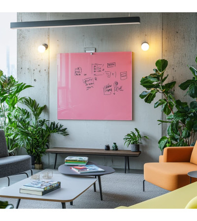 Smatab® pink pearl glass work and office whiteboard
