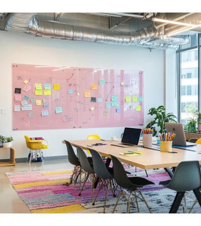 Smatab® rosa Körper Glas Arbeit und Büro Whiteboard