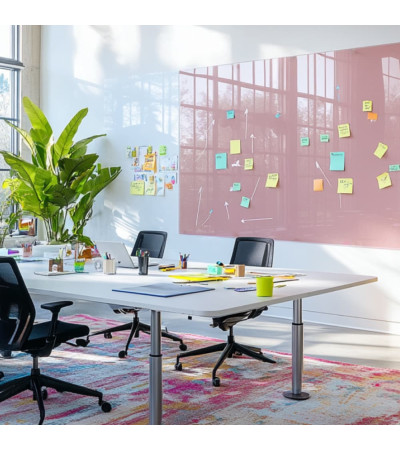Smatab® rosa Körper Glas Arbeit und Büro Whiteboard