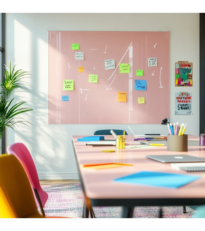 Smatab® rosa Körper Glas Arbeit und Büro Whiteboard