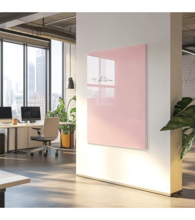 Smatab® pink body glass work and office whiteboard