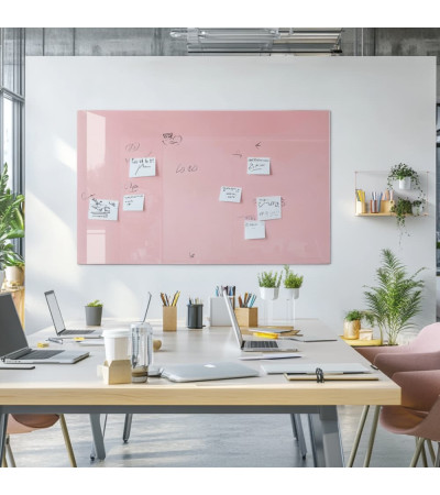 Smatab® rosa Körper Glas Arbeit und Büro Whiteboard