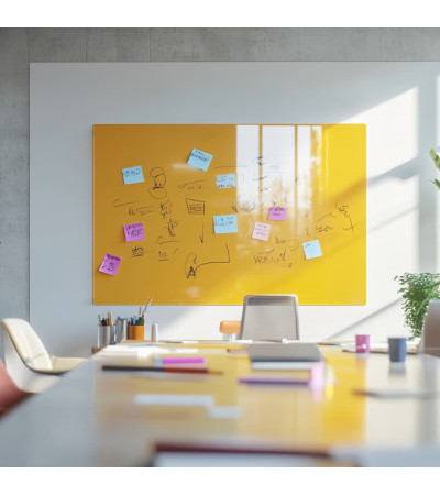 Smatab® Yellow Neapolitan Glass Work and Office Board