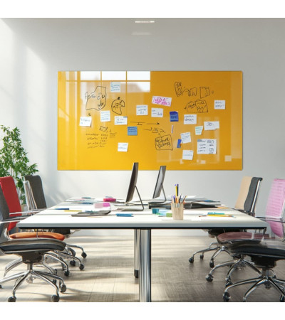 Smatab® Yellow Neapolitan Glass Work and Office Board