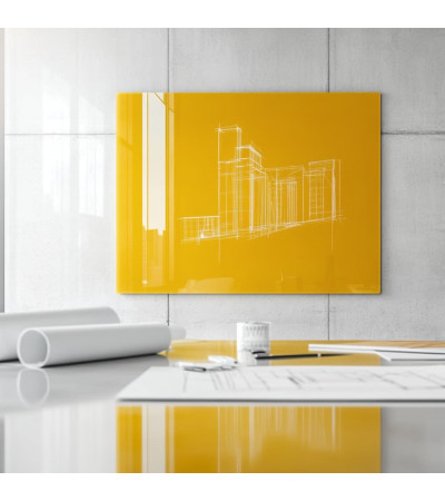 Smatab® Gelbes neapolitanisches Glas Arbeits- und Bürobrett