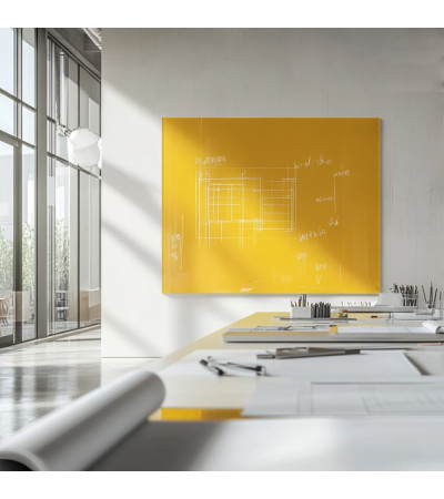 Smatab® sklenená magnetická tabuľa žltá neapolská