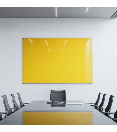 Yellow exotic glass Smatab® work and office whiteboard