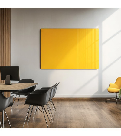Yellow exotic glass Smatab® work and office whiteboard