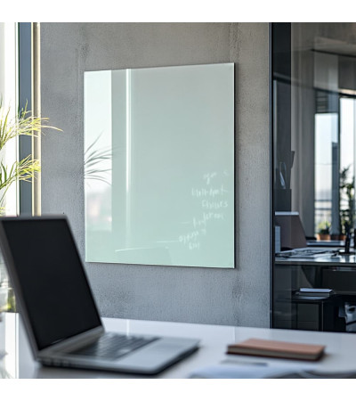 White satin glass Smatab® whiteboard for work and office