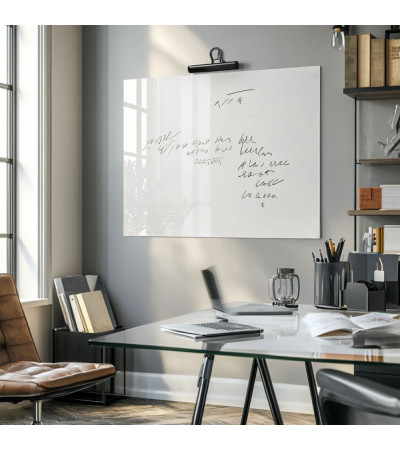 Weißes satiniertes Glas Smatab® Whiteboard für Arbeit und Büro
