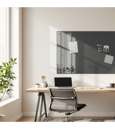 Grau-anthrazitfarbenes Glas-Magnet-Whiteboard Smatab®