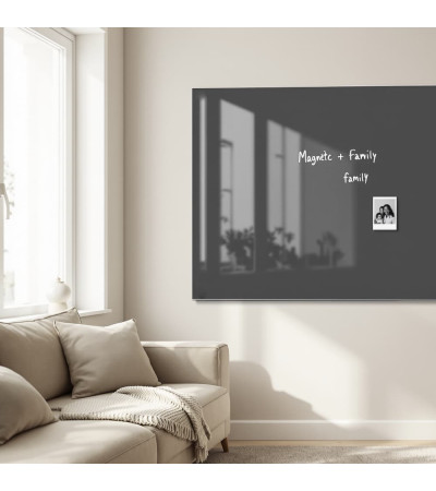 Grau-anthrazitfarbenes Glas-Magnet-Whiteboard Smatab®