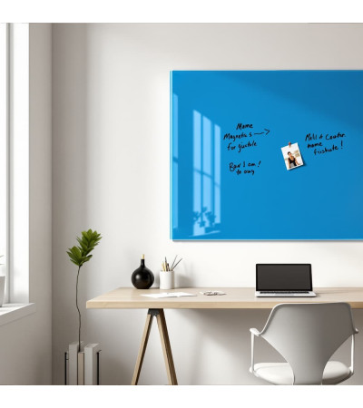 Smatab® blue coelina glass magnetic whiteboard