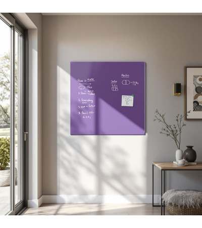 Magnetic whiteboard purple cobalt glass home Smatab®.