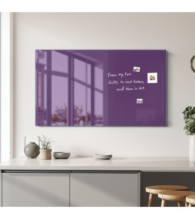 Mágneses tábla lila kobalt üvegből home Smatab®
