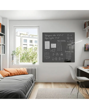 Graue anthrazitfarbene magnetische Glaswandtafel SMATAB®
