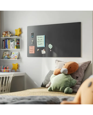 Graue anthrazitfarbene magnetische Glaswandtafel SMATAB®