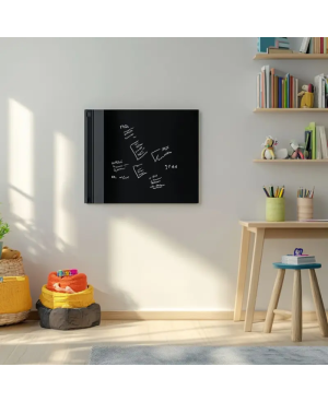 Schwarze magnetische Glaswandtafel SMATAB®