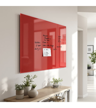 Mágneses tábla vörös korall üvegből Home Smatab®