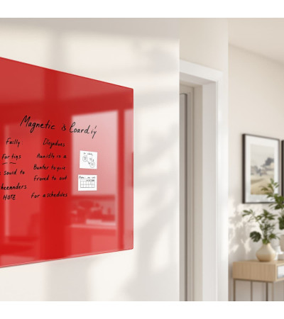 Magnetisches Whiteboard aus rotem Korallenglas Home Smatab®