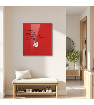 Mágneses tábla vörös korall üvegből Home Smatab®