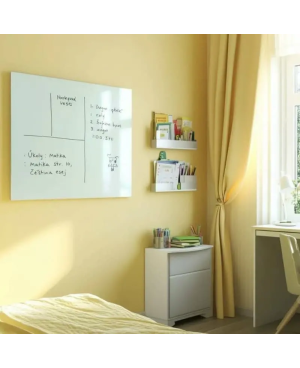 Weiße satinierte Glas-Magnettafel SMATAB® für Kinder