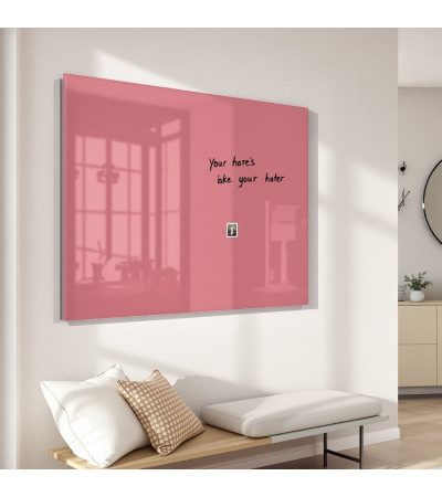 Smatab® pink pearl glass magnetic whiteboard