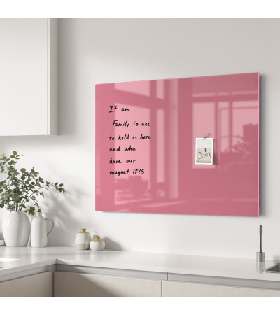 Smatab® pink pearl glass magnetic whiteboard