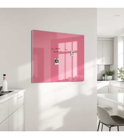 Smatab® pink pearl glass magnetic whiteboard
