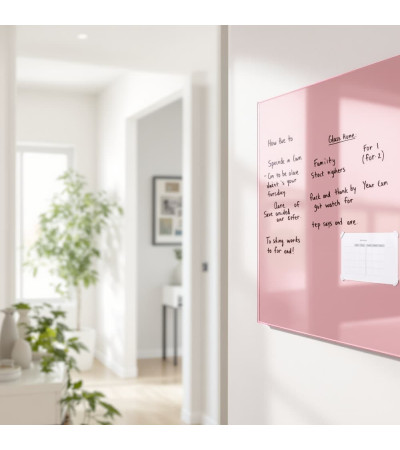 Rózsaszín testüveg mágneses tábla Home Smatab®