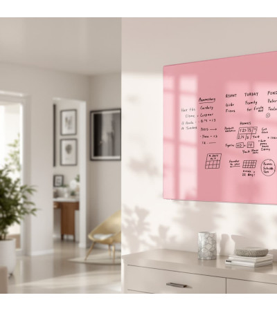 Pink body glass magnetic whiteboard home Smatab®.