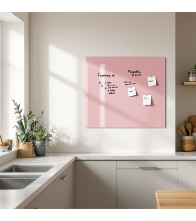 Rózsaszín testüveg mágneses tábla Home Smatab®