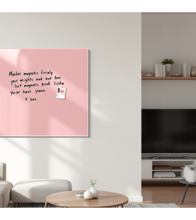 Pink body glass magnetic whiteboard home Smatab®.