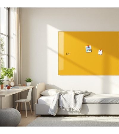 Neapolitan Glass Magnetic Whiteboard Home Smatab® yellow