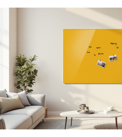 Neapolitan Glass Magnetic Whiteboard Home Smatab® yellow