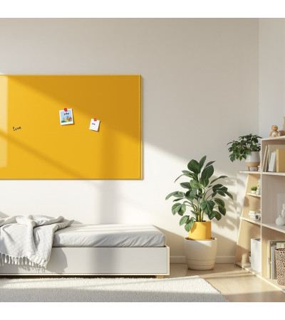 Žlutá neapolská skleněná magnetická tabule domácí Smatab®