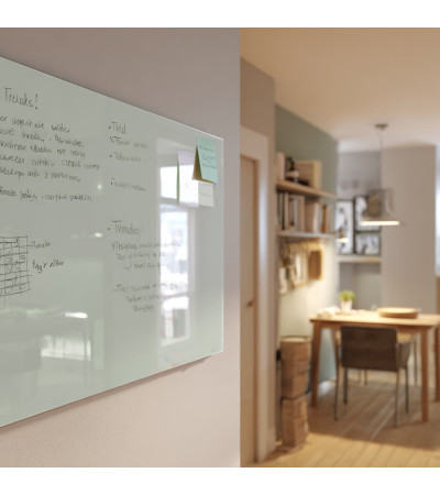Weißes satiniertes Glas magnetisches Whiteboard home Smatab®