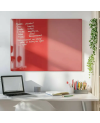 Rote korallenfarbene Glas-Magnettafel SMATAB® für Kinder