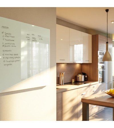 Weißes satiniertes Glas magnetisches Whiteboard home Smatab®