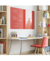 Rote korallenfarbene Glas-Magnettafel SMATAB® für Kinder