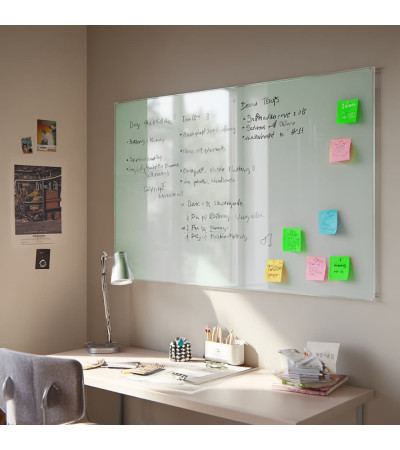 White satin glass magnetic whiteboard home Smatab®.
