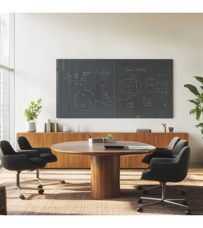 Grau-anthrazitfarbene Glas-Magnettafel Smatab® für gemeinnützige Organisationen