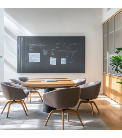 Grey anthracite Smatab® glass magnetic board for non-profit organizations