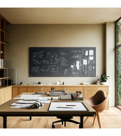 Grau-anthrazitfarbene Glas-Magnettafel Smatab® für gemeinnützige Organisationen